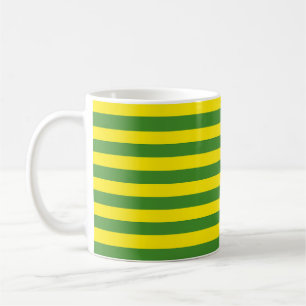 Gelbe und grüne Streifen Kaffeetasse