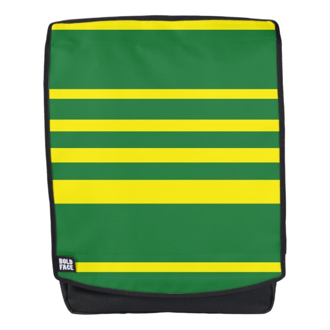 Gelbe und grüne Streifen Rucksack (Vorderseite)