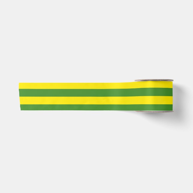 Gelbe und grüne Streifen Satinband (Vorderseite)