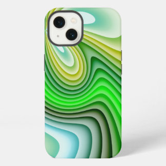 Gelbe und grüne Wellen iPhone Hülle