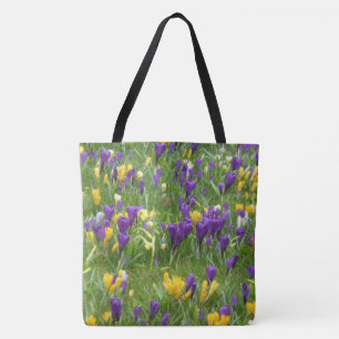 Gelbe und Lila Crocuses Totasche Tasche