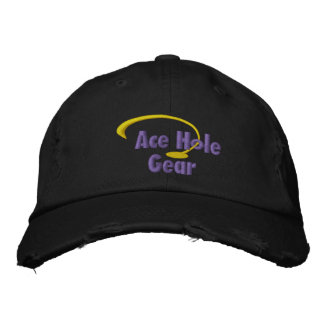 Gelbe und Lila Logo-Hut Bestickte Kappe