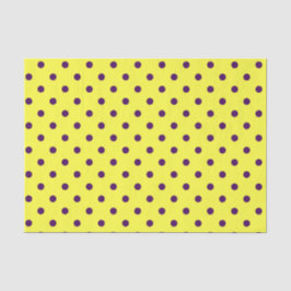 Gelbe und Lila Polka-Punkte Seidenpapier