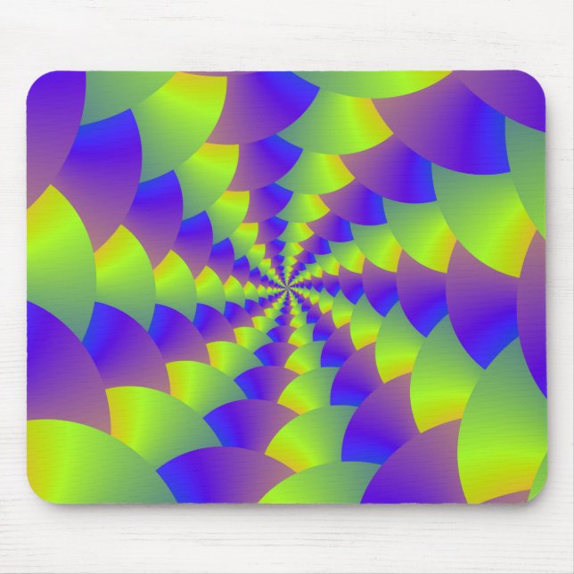 Gelbe und Lila Spiralmousepad Mousepad (Vorne)