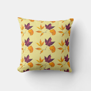 Gelbe und maurische Herbstlaube Herbst Kissen