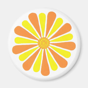 Gelbe und orange Gelbsonnenmagnete Blume Magnet