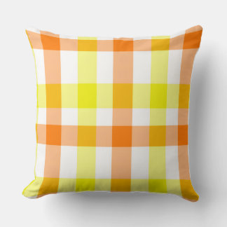 Gelbe und orange Streifen Kissen