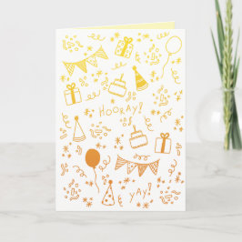 Gelbe und orangefarbene Celebration-Karte Karte