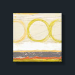 Gelbe und orangefarbene Kreise auf mehrfarbigem Hi Leinwanddruck<br><div class="desc">June Erica Vess ist die Künstlerin hinter diesem phantastischen Kunstwerk: Gelb und orange kreisen Erholung auf einem farbenfrohen Hintergrund. Ein einzigartiges Werk,  das für viele Zazzle Produkte ein großartiges,  individuelles Design machen würde. Bestelle noch heute!</div>
