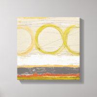 Gelbe und orangefarbene Kreise auf mehrfarbigem Hi
