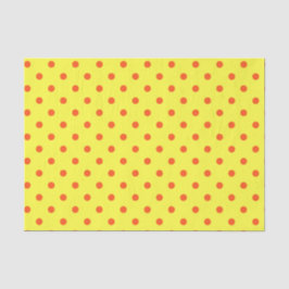 Gelbe und orangefarbene Polka-Punkte Seidenpapier