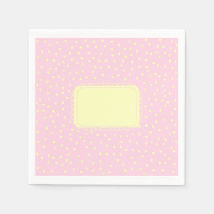 Gelbe und rosa Kinderdoten Serviette