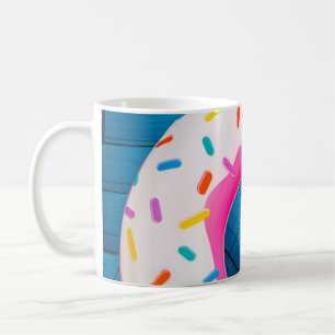 Gelbe und rosa Krautwurzel Kaffeetasse