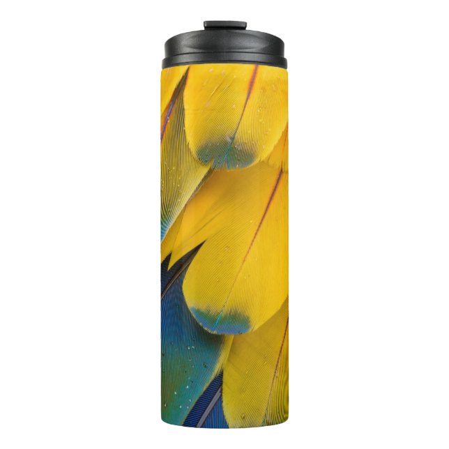 Gelbe und rote Blume Thermosbecher (Vorderseite)
