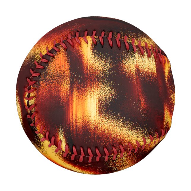 Gelbe und rote Flecken verschwommen mit Defekten Baseball (Vorderseite Links)