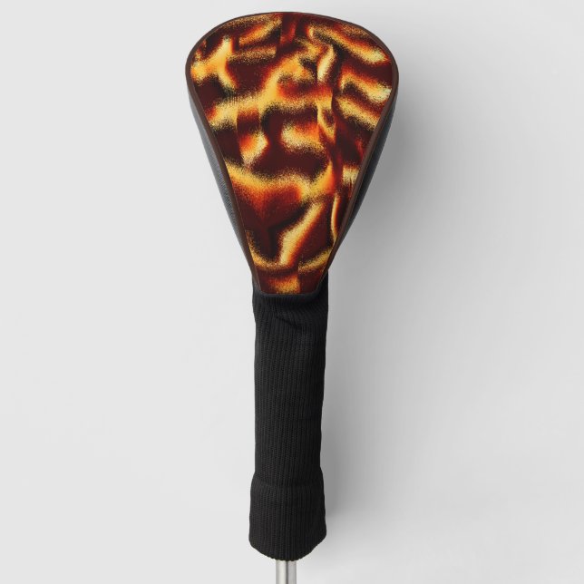 Gelbe und rote Flecken verschwommen mit Defekten Golf Headcover (Vorderseite)
