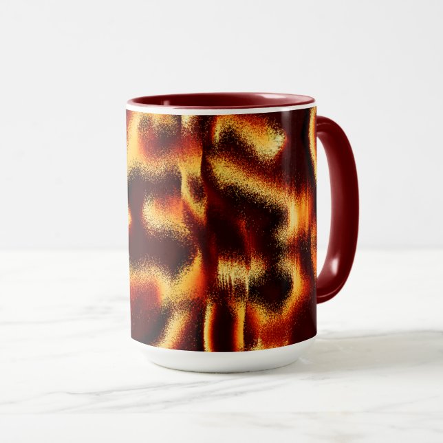 Gelbe und rote Flecken verschwommen mit Defekten Tasse (VorderseiteRechts)