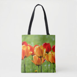Gelbe und rote Tulissen Tasche