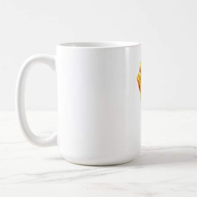 Gelbe und rote Tulpe Kaffeetasse (Links)