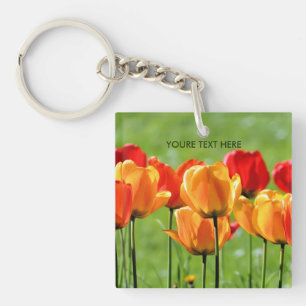 Gelbe und rote Tulpen Schlüsselanhänger