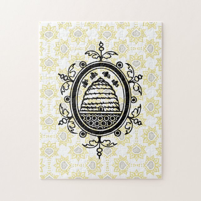 Gelbe und schwarze Bienenstock (Vertikal)