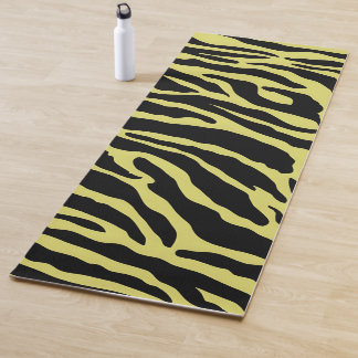 Gelbe und schwarze Farbstreifen Yogamatte