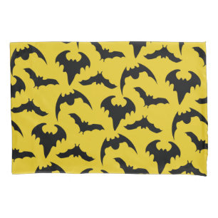 Gelbe und schwarze Halloween-Fledermäuse Neuheit G Kissenbezug
