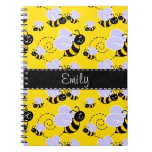 Gelbe und schwarze Hummel Notizblock
