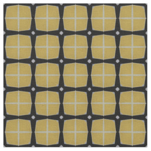 Gelbe und schwarze moderne geometrische Muster Stoff