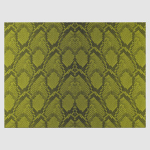 Gelbe und schwarze Python-Schlange HautReptilien-S Seidenpapier