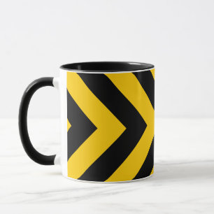 Gelbe und schwarze Sparren Tasse
