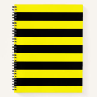 Gelbe und schwarze Streifen Notizbuch