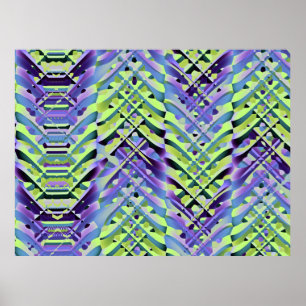 Gelbe und violette abstrakte Textur Poster