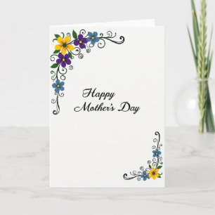 Gelbe und violette Happy-Day-Karte Karte