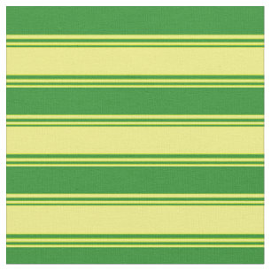Gelbe und waldgrüne Linien Stoff