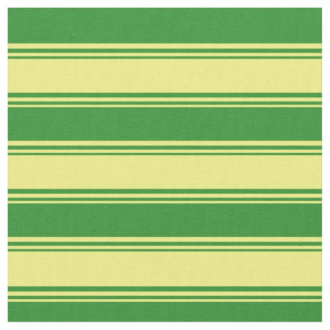 Gelbe und waldgrüne Linien Stoff (Nahaufnahme)