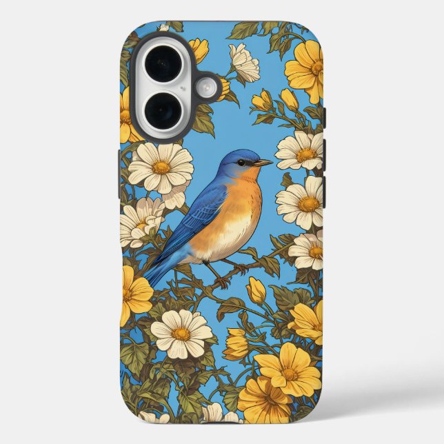 Gelbe und weiße Blume iPhone 16 Hülle (Rückseite)