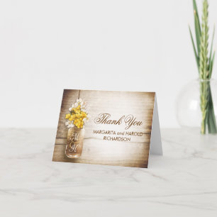 Gelbe und weiße Blume Maurerkorb Dankeskarten Dankeskarte