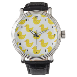 Gelbe und weiße Gummiente, Ducky Armbanduhr