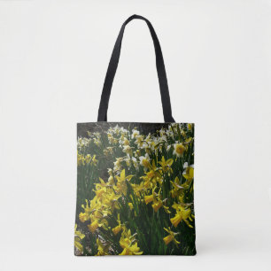Gelbe und weiße Kleidung Frühlingsblumen Tasche