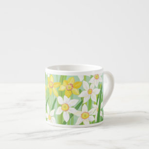Gelbe und weiße Kleidung im Frühling Espressotasse