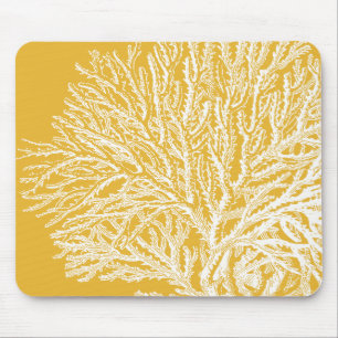 Gelbe und weiße Koralle Mousepad