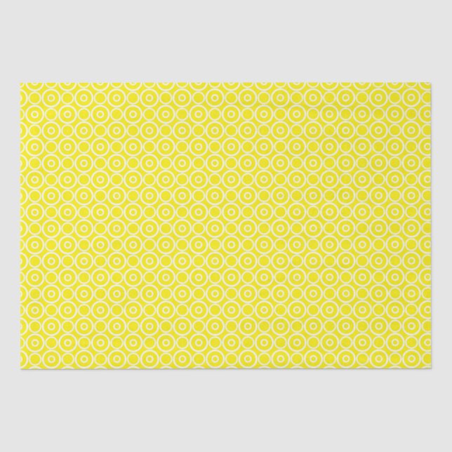 Gelbe und weiße Kreise Seidenpapier (Vorderseite)