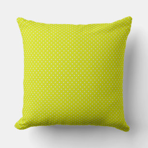 Gelbe und weiße Polka-Dosen-Kissen Kissen