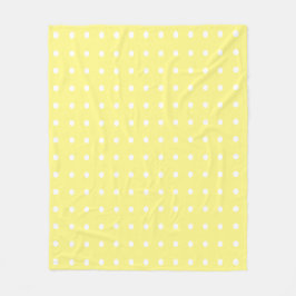 Gelbe und weiße Polka-Punkte Fleecedecke