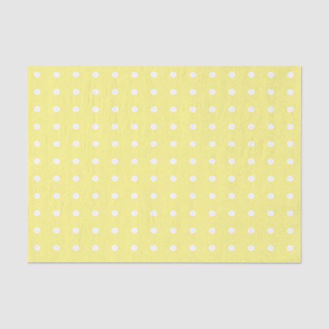 Gelbe und weiße Polka-Punkte Seidenpapier (Vorderseite)