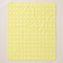 Gelbe und weiße Polka-Punkte Sherpadecke