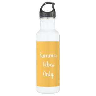 Gelbe und weiße Sommerbeulen nur Typografie Edelstahlflasche
