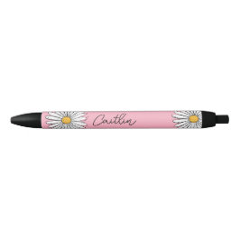 Gelbe und weiße weiße, weißliche Daisy mit benutze Kugelschreiber