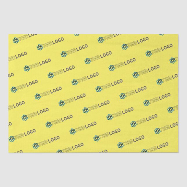 Gelbe Verpackung für das Logo für die Werbeaktion Seidenpapier (Vorderseite)